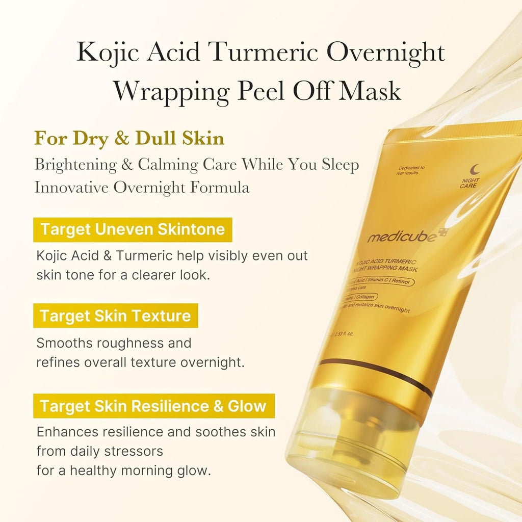 Medicube Kojic Acid Turmeric Overnight Radiance Wrapping Treatment Mask (75ml)